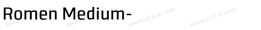Romen Medium字体转换